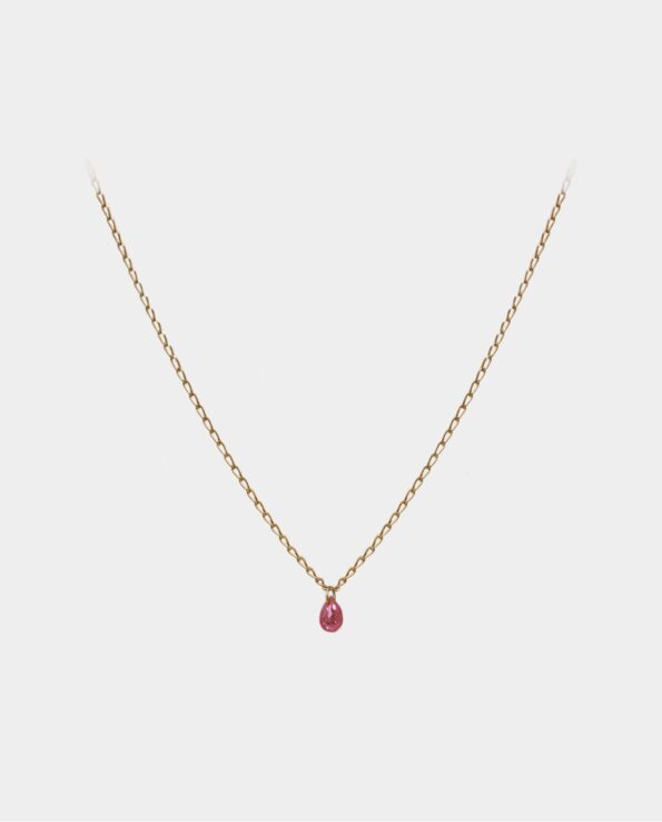 Hester Bateman - necklace with pink sapphire
