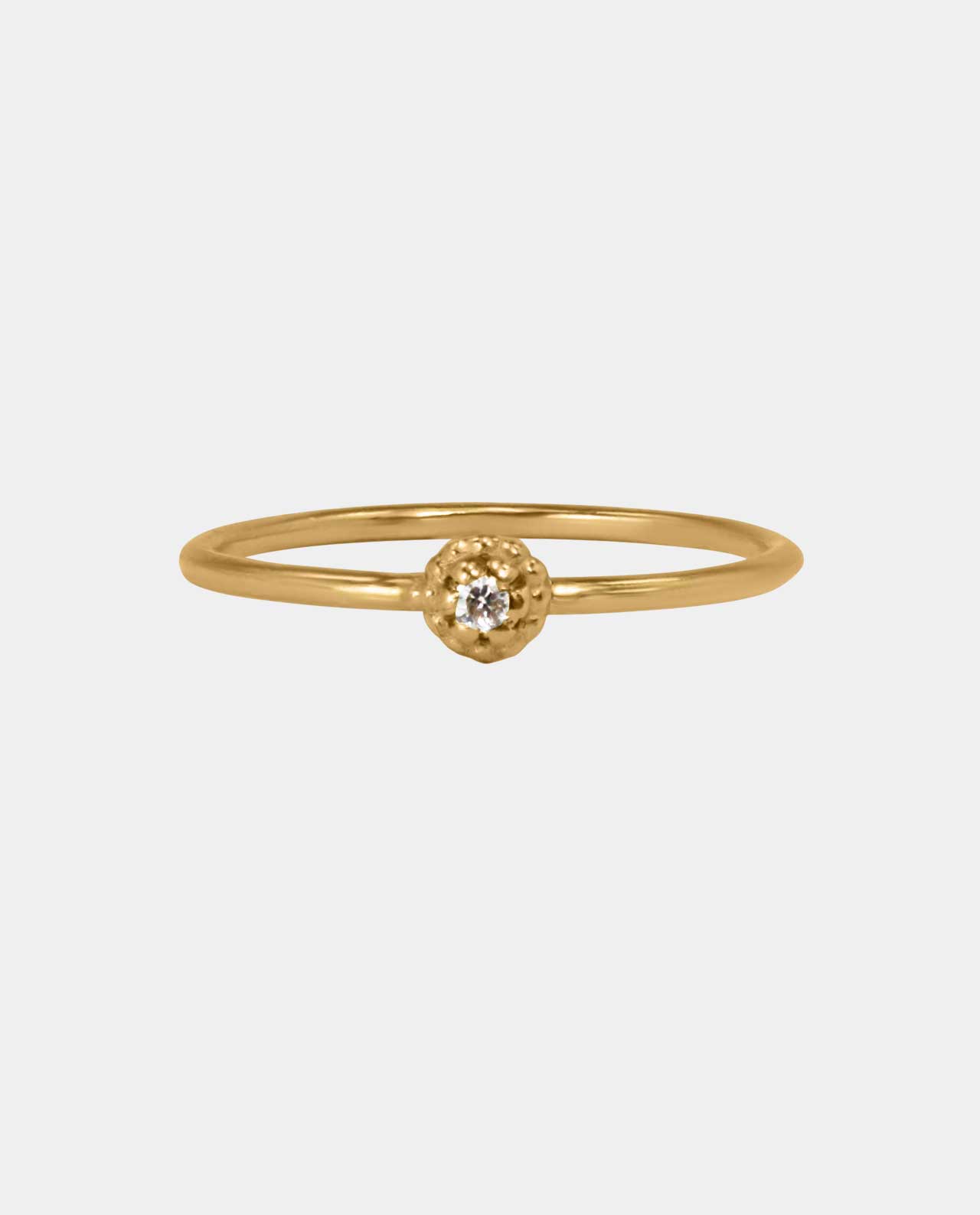 Charlotte Charke - classic ring with zirconia