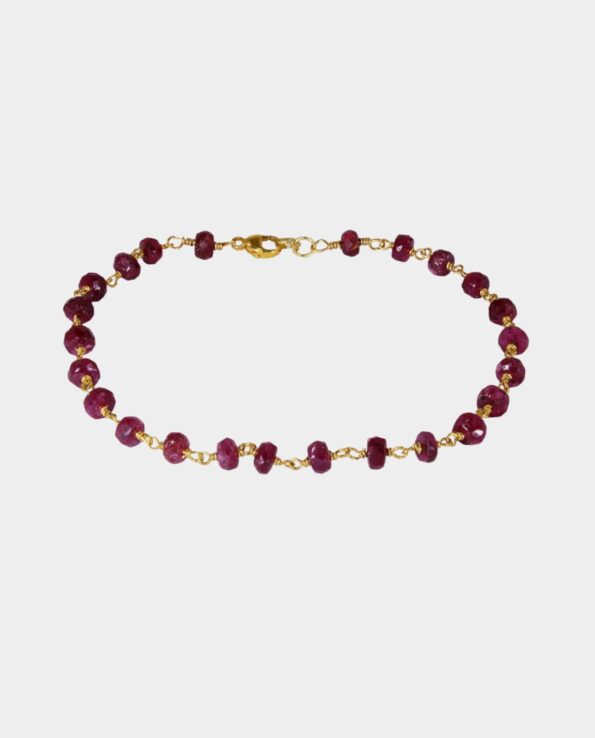 Elizabeth Whitlock - bracelet with rustic rubies