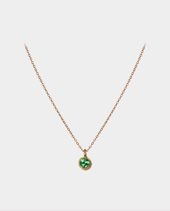 Necklace with sparkling green tsavorite - a distinguished gift for the bride from the jewelry store in Copenhagen