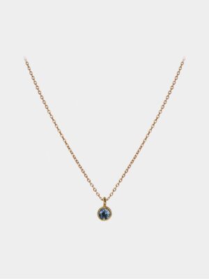 Julia Margaret Cameron - guldhalskæde med sky-blue topaz