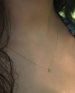 Anne Frances Byrne - gold necklace with tsavorite - pic. 1