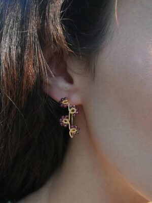 VARIANTS - creoles with flowers - pic. 1