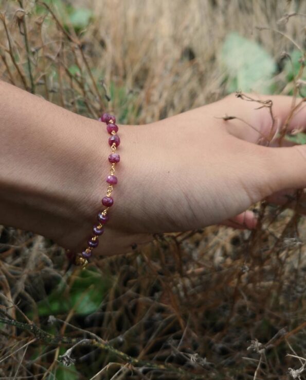 Elizabeth Whitlock - bracelet with rustic rubies (Copy) - pic. 1