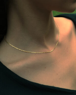 Ada Lovelace - facetteret halskæde i 14 karat guld - pic. 1