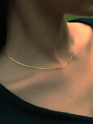 Ada Lovelace - facetteret halskæde i 14 karat guld - pic. 1