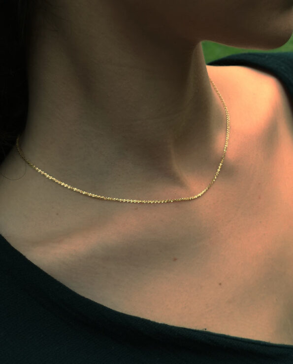 Ada Lovelace - faceted necklace in 14 carat gold - pic. 1