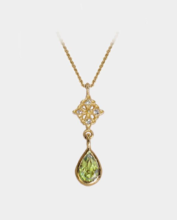 Anne Valleyer - necklace with zirconia and peridot
