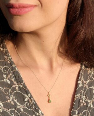 Anne Valleyer - halskæde med peridot - pic. 1