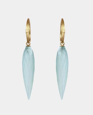 Salima Machamba - hamret ørekrog og lyseblå onyx