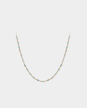 Antonia of Bavaria - halskæde med lyseblå akvamarin