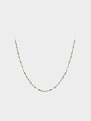 Antonia of Bavaria - halskæde med lyseblå akvamarin