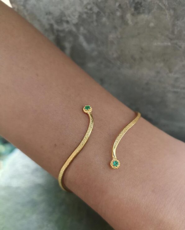Elizabeth Leveson - bracelet with emeralds - pic. 1