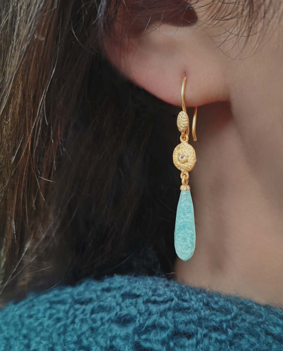 earring with amazonite model