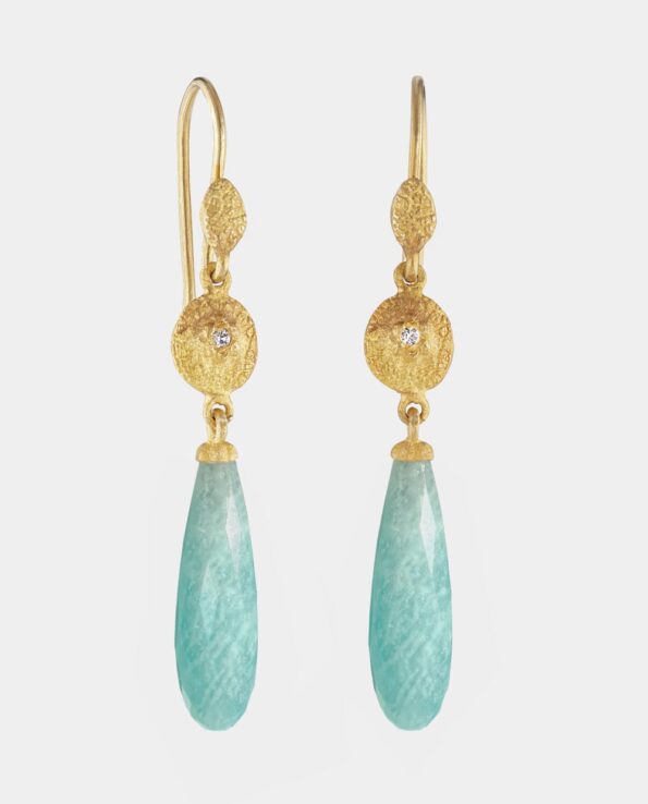 earrings with amazonite