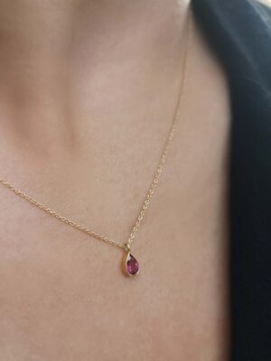 Artemisia II - guldhalskæde med pink turmalin - pic. 1