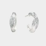 twisted silver hoops