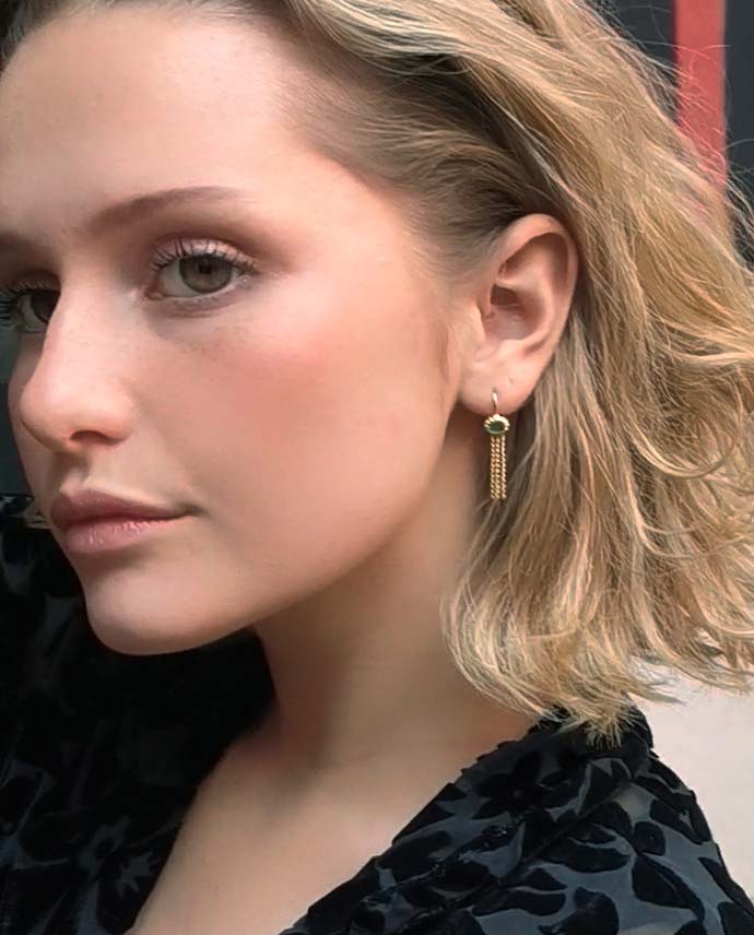 earring with aventurine model