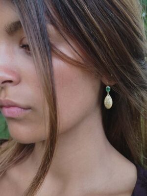 earring with bottle green onyx model copy