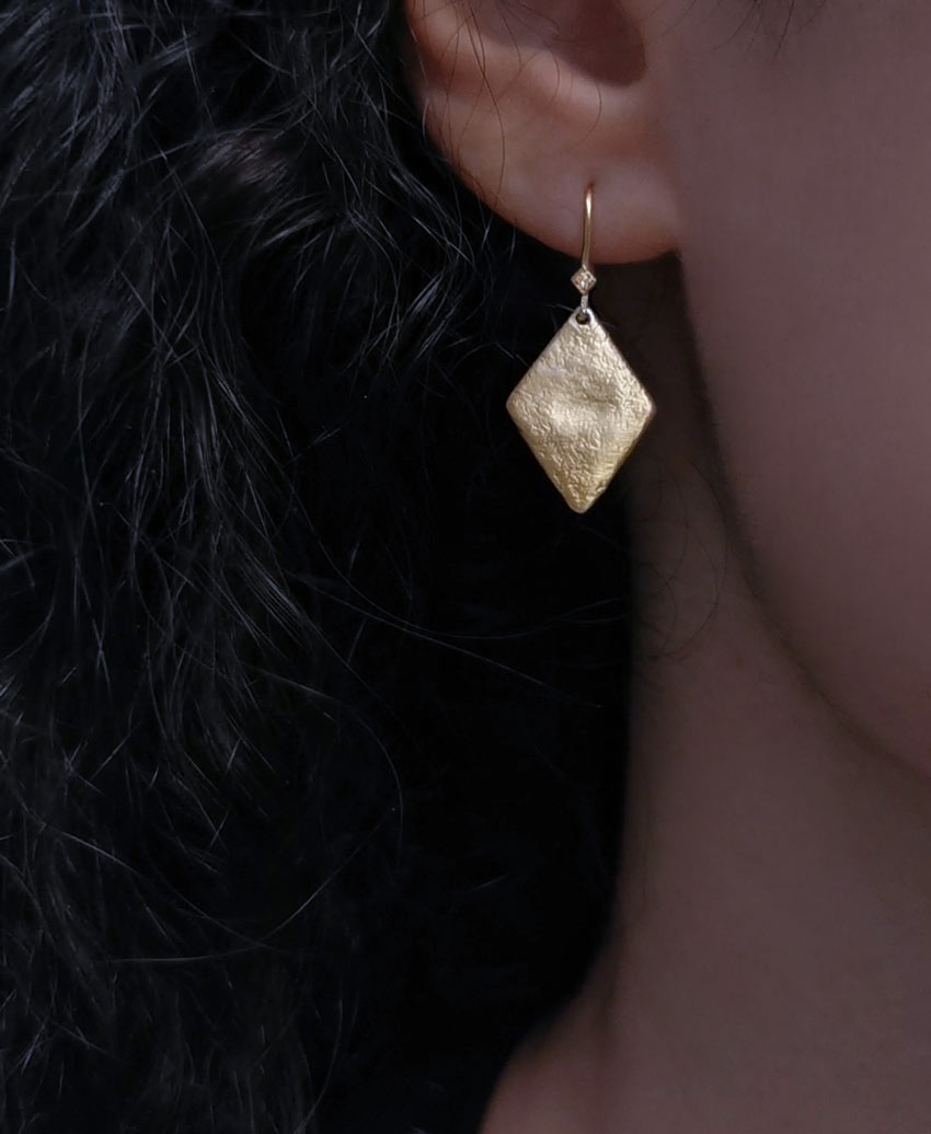 harlequin shaped earrings