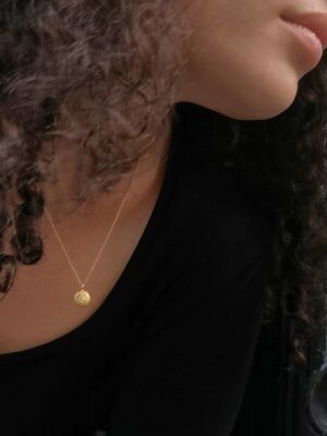 sea urchin necklace with white topaz model