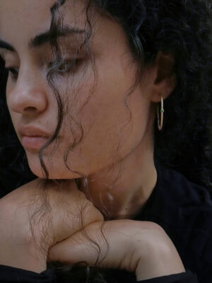 Hoops with Aventurine Design