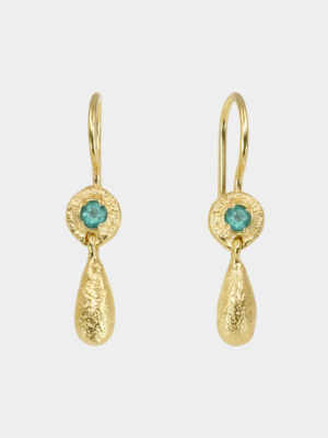 earring with green onyx