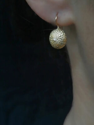 turtle sea urchin with white topaz model close up