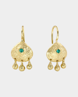 earrings with green onyx