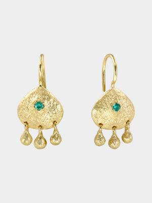 earrings with green onyx