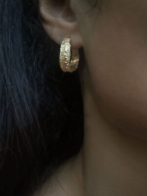 hoops with rustic surface close up