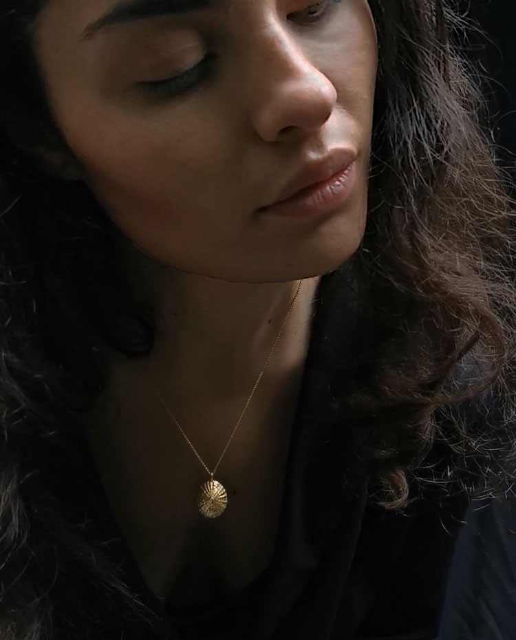 necklace with abelone shell