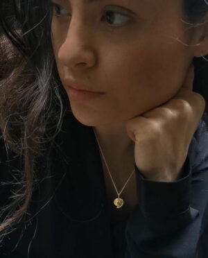 necklace with ammonit fossil