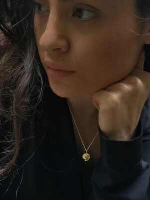 necklace with ammonit fossil