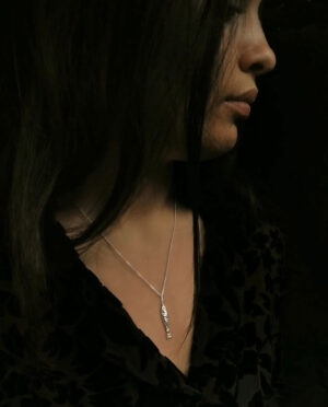 necklace with silver fish model
