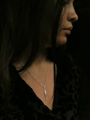 necklace with silver fish model