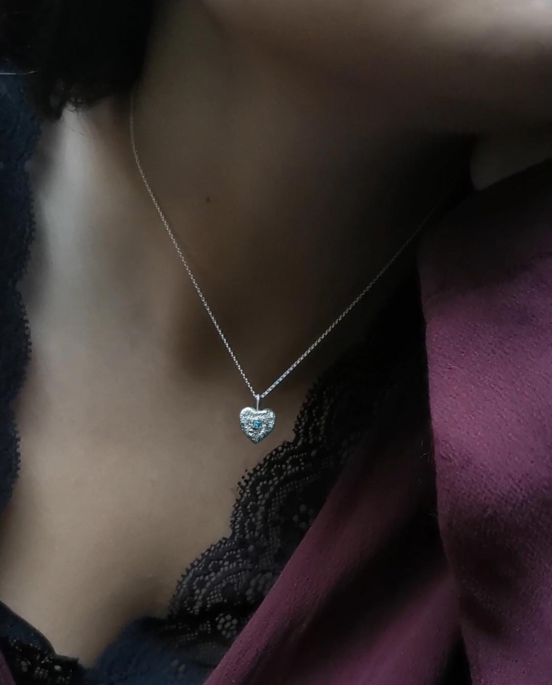 silverheart with light blue apatite