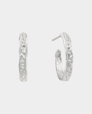 small silverhoops with dots