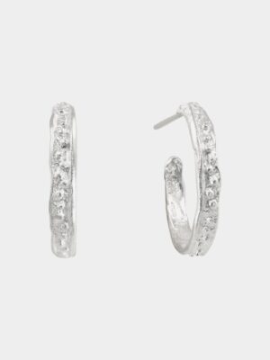 small silverhoops with dots