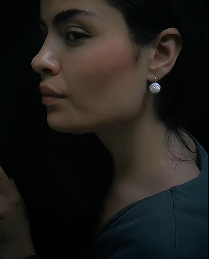 big silver sea urchin model