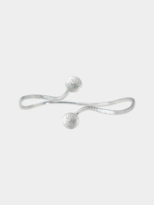silver sea urchin bangle