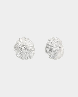 silver shell earrings