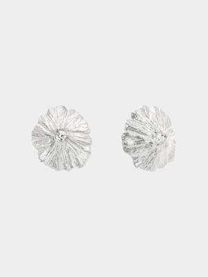 silver shell earrings