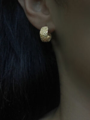 small hoops with rustic surface