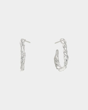 small twisted siler earring