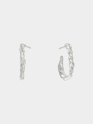 small twisted siler earring