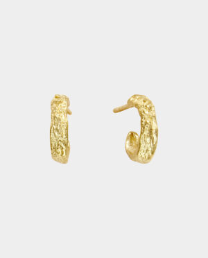 tiny hoops with rustic pattern