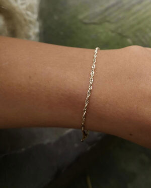 twisted silver bracelet