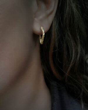 vintage twisted hoops