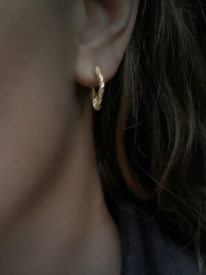 vintage twisted hoops